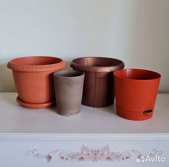 Б/У: кашпо 3 и 5,5 литров