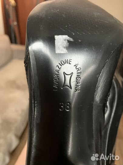 Сапоги с острым носом 37 винтаж