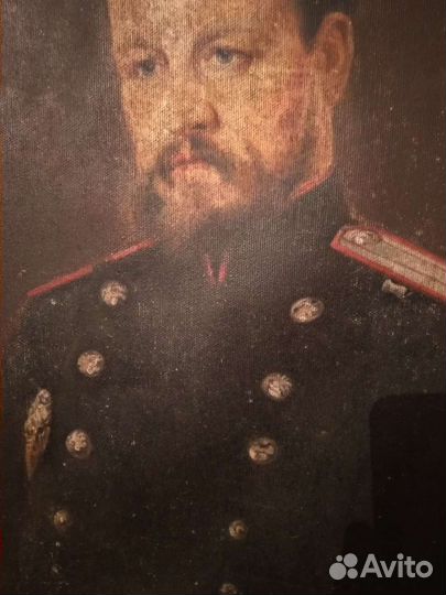 Старинная картина военного 19 век