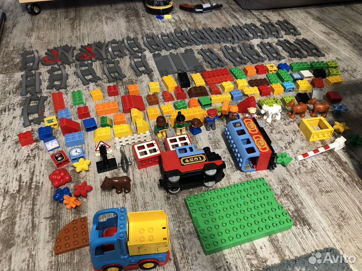 Lego Duplo мой первый поезд, доп рельсы, сад