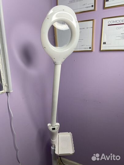 Лампа лупа напольная