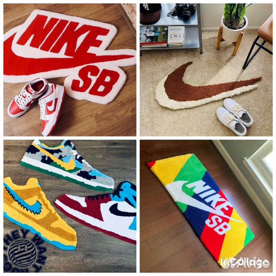 Тафтинговый ковер kaws bearbrick nike hajime