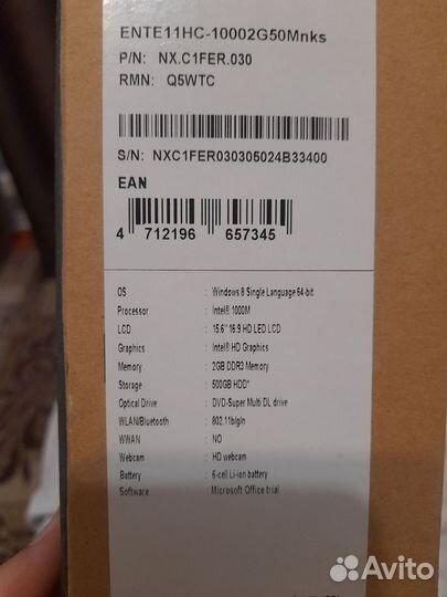 Ноутбук packard Bell