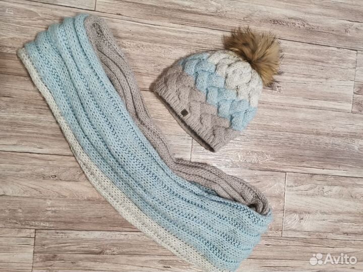 Зимняя шапка + снуд для девочки