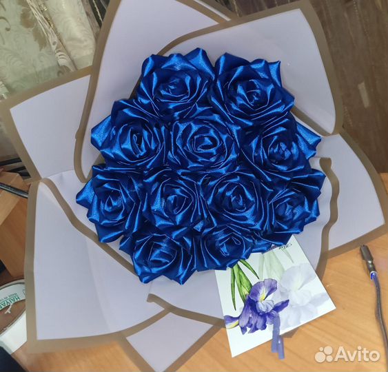 Букеты из атласных лент