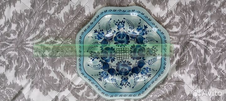 Подставка стеклянная для яиц и кулича