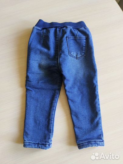 Джинсы утеплённые для девочки 80р