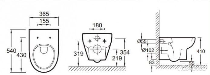 Унитаз подвесной Jacob Delafon Odeon Up E4764-00