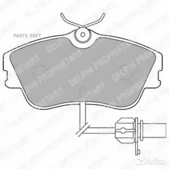 Delphi LP1542 LP1542 колодки дисковые п.\ VWT4 2.5