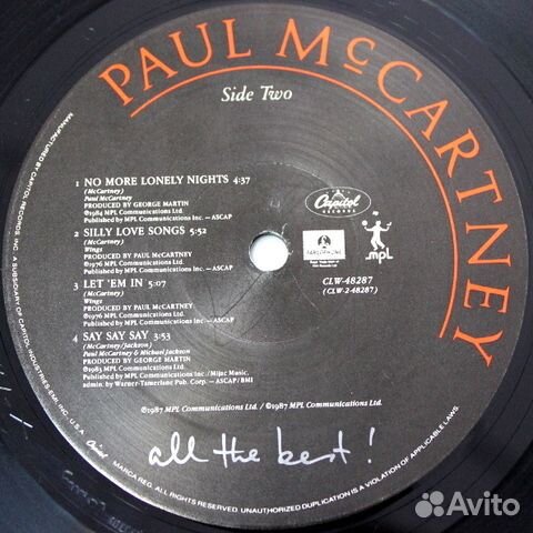 Paul McCartney / All The Best (2LP)