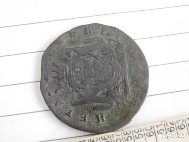 Редкая.медная монета Копейка 1779 г сибирь в колле