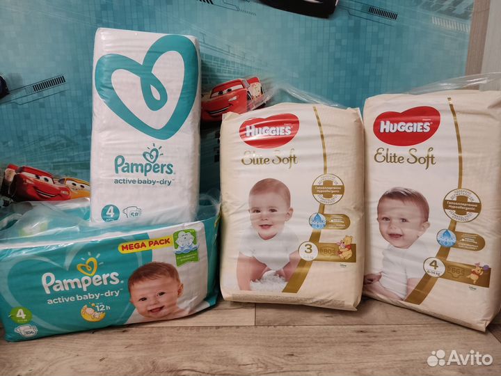 Подгузники pampers active baby dry #4