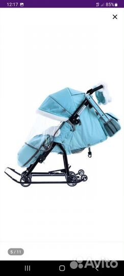 Санки-коляска Nika 7-5K на колесах