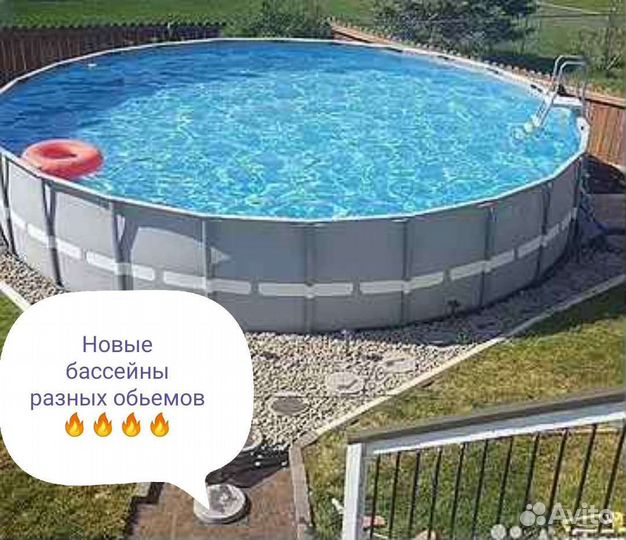 Каркасные бассейны разных обьемов
