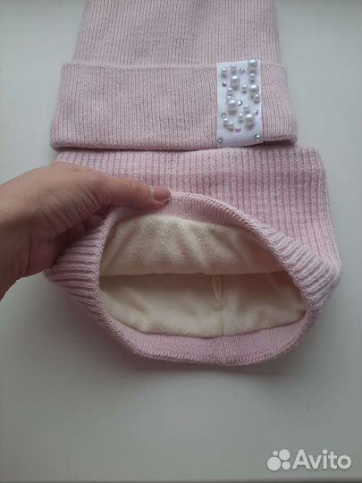 Комплект шапка и снуд на девочку