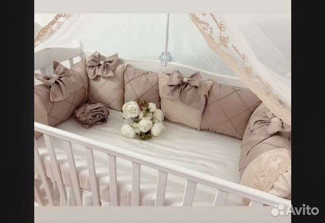 Бортики и балдахин в кроватку