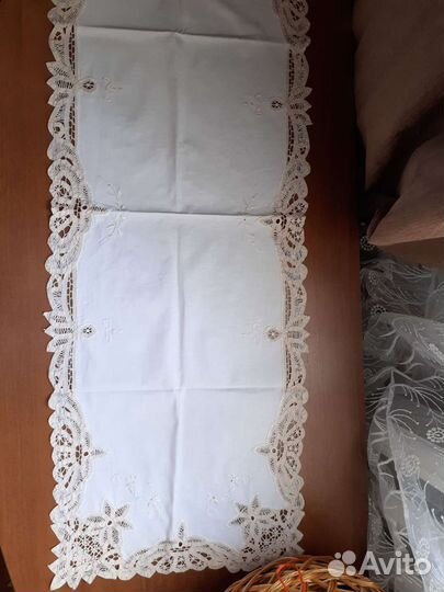 Скатерти винтаж, баттенбергское, ришелье