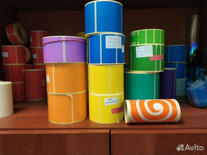 Термоэтикетки эко, полуглянцевые этикетки