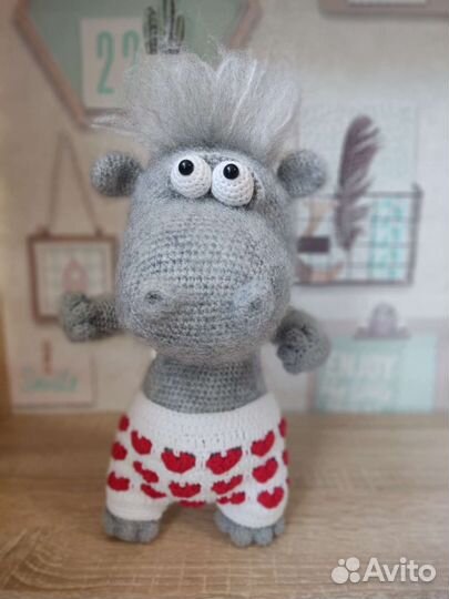 Вязаные игрушки, плюшевый медведь, вязаная зайка