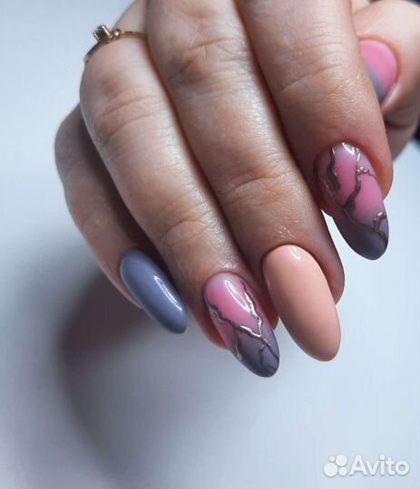 Маникюр+покрытие гель-лак, наращивание