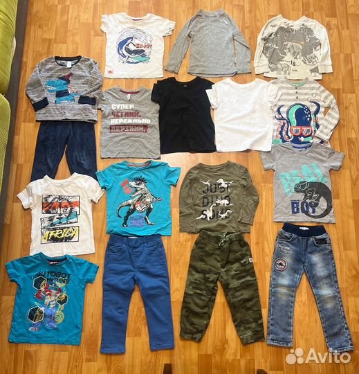 Большой пакет вещей для мальчика 98