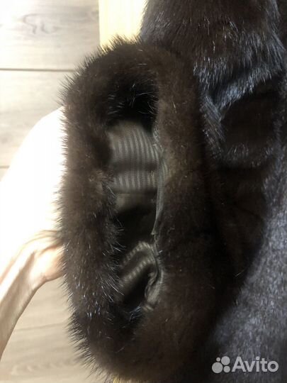 Шуба норковая с капюшоном 44 46