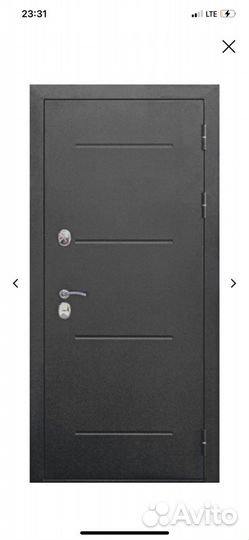 Дверь. Изотерма букле. Черный. Бетон