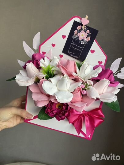 Букет из мыльных цветов, мыльные розы