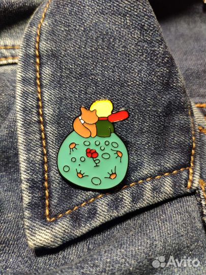 Значок пин брошь маленький принц эмаль