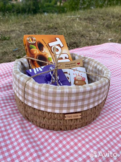 Корзина из джута