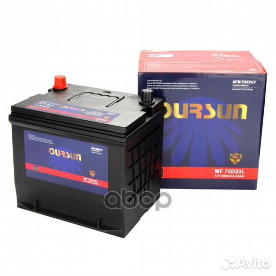 Аккумулятор oursun JIS MF 75D23L MF75D23L oursun
