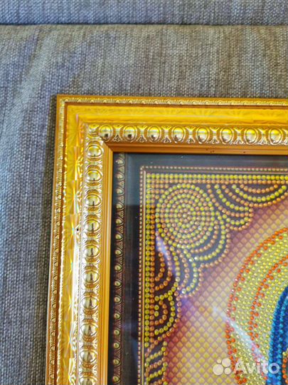 Икона Божией матери из мозаики