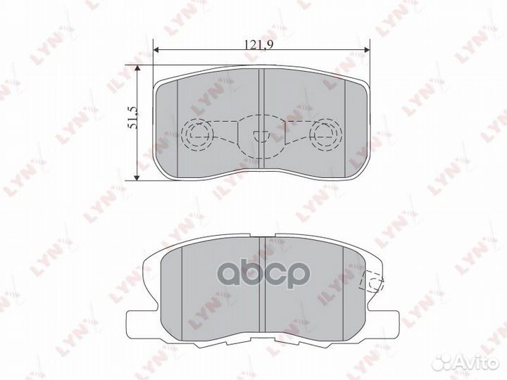 Колодки тормозные дисковые перед BD5515 LYN