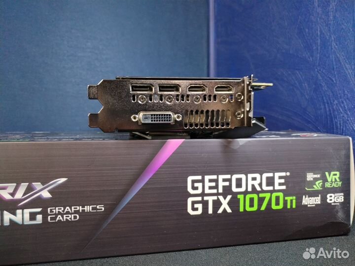 Видеокарта GTX 1070 Ti 8 Gb Asus Rog Strix Gaming
