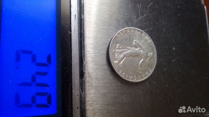 Монета республика франция(марианна) 1917 г.серебро