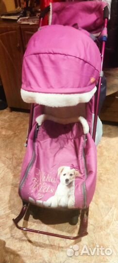 Детские санки коляска nika kids