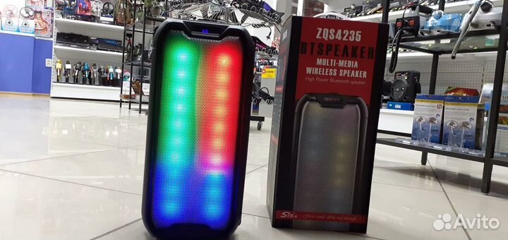 Портативная колонка с Диско Подсветкой +Караоке