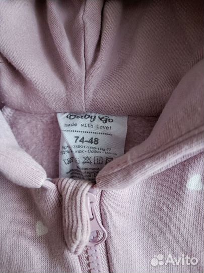 Комбинезон для девочки утепленный 74