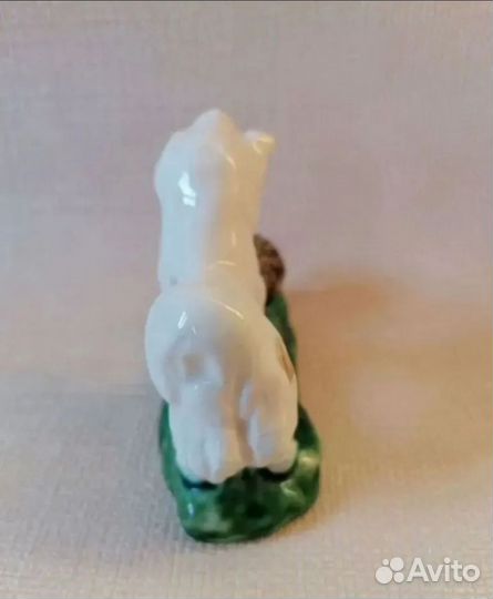 Статуэтка Собачка И Ёж Конаково 50-е СССР