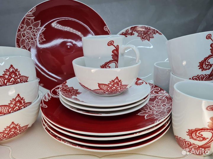 Посуда фарфоровая коллекции Burgundy Frybest