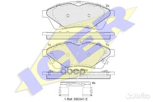 182144 колодки дисковые передние Cadillac SRX