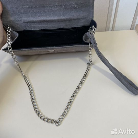 Клатч женский Baracco замша серый на плечо