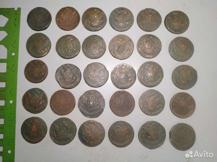 5 копеек Пятак медь 18 век оригинал