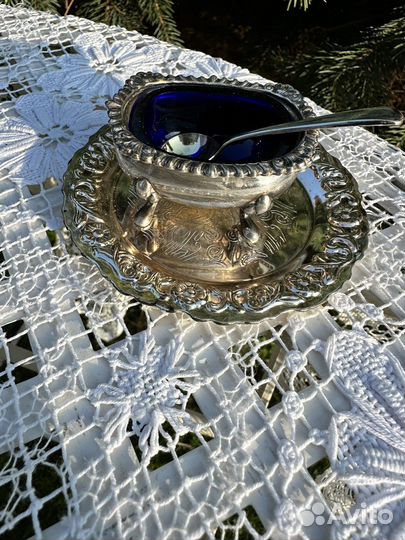 Солонка перечница серебрение