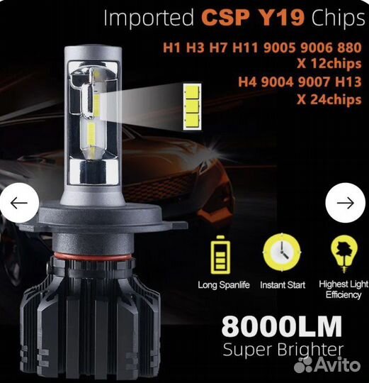 Светодиодные лампы led h7