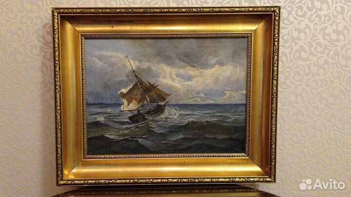 Картина старинная. Холст. Масло