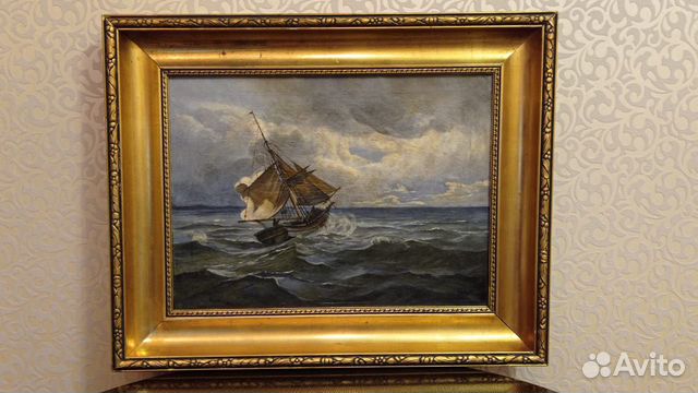 Картина старинная. Холст. Масло