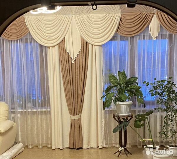 Комплект штор с ламбрекеном