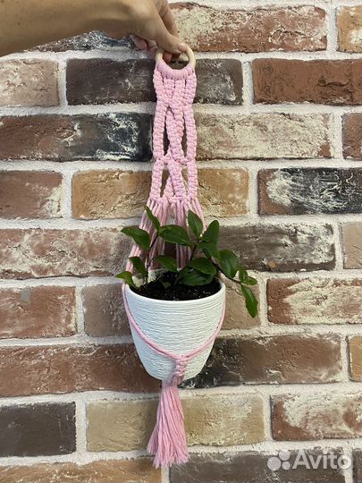 Кашпо подвесное макраме