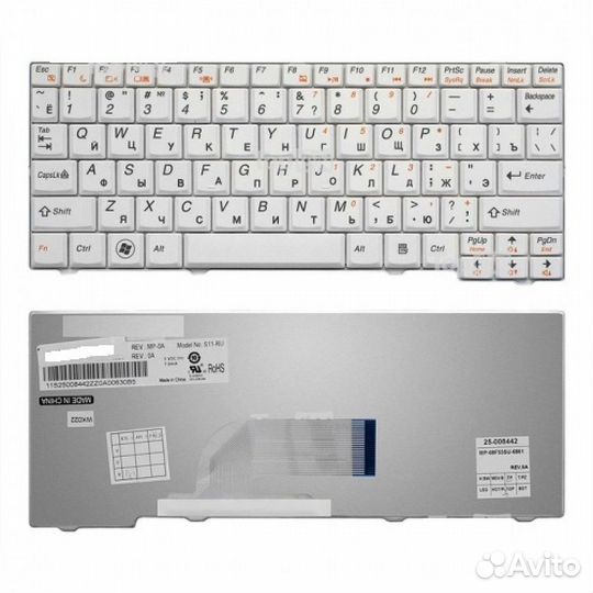 Клавиатура Lenovo S10-2 S10-3C S11 белая P/N: 42T4